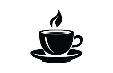 Obraz premium Flat Coffee icon symbol vector Illustration.