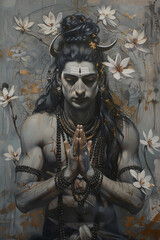 Fototapeta premium Image of Shiva, the supreme deity of perfection and protects his worshipers from illness