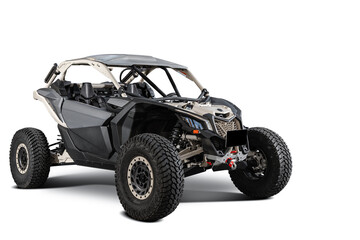 Naklejka premium ATV, front view, for off-road parking on a white background
