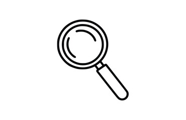 Flat Magnifying glass icon symbol vector Illustration.