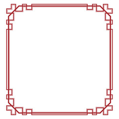 Red chinese border frame .eps