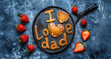 Father's day breakfast  " I love Dad"