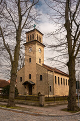 Westturm der denkmalgeschützten evangelischen 