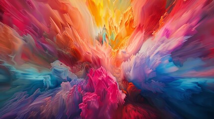 Obraz premium A chromatic explosion, from warm to cool hues