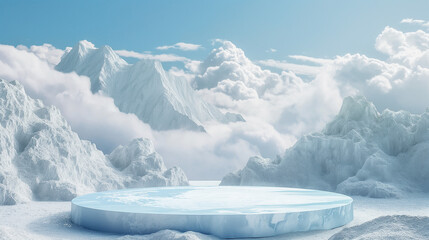 an icy landscape 