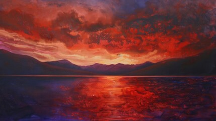 A fiery start with red, cooling down to a purple calm