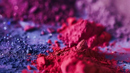 A symphony in powders, from passionate red to tranquil purple