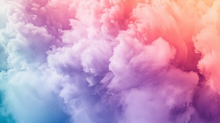 Fototapeta premium Dynamic powder plumes in a vibrant color transition