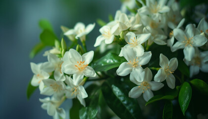 Fototapeta premium white and yellow flowers