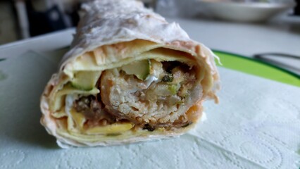 Homemade shawarma