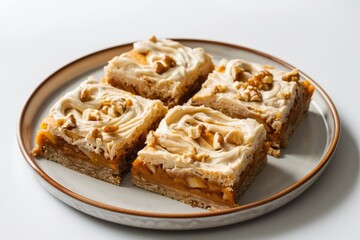 Nutty Apple Cinnamon Pumpkin Bars with Cream Cheese Swirl