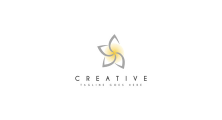 Beauty Flower Logo design for spa, massage logo design vector illustration.