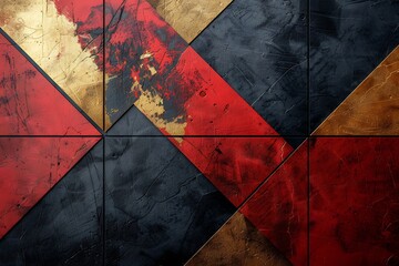 red gold black elegant abstract geometric presentation