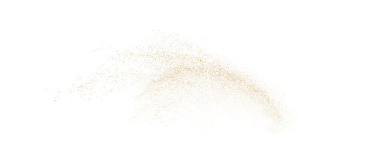 Shining gold dust. Small shiny dust particles fall chaotically on a transparent background. Christmas background. Powder scattering effect. Vector 10 EPS	
