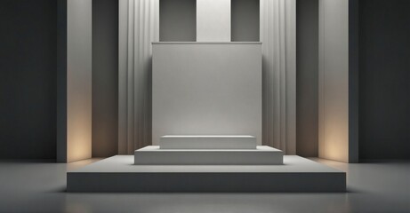 Light background podium for 3D product display