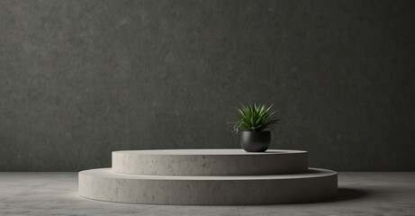 Minimal 3D podium stand for product mockup