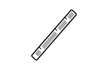 Flat ruler icon symbol vector Illustration.
