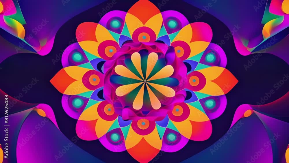 Poster a colorful kaleidoscope with each rotation revealing new patterns and colors just like the evergrowi
