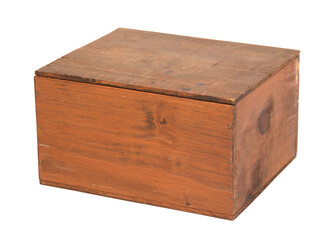 Cargo goods wood box isolated on white with clipping path