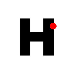 Obraz premium h dot icon