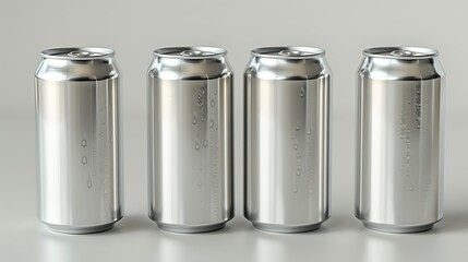 Package on white background, Aluminum can for beverages, set on a die-cut white background. surrealistic Illustration image,