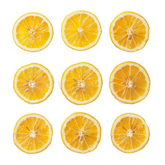 Obraz premium lemon slices isolated on white