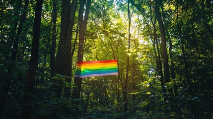 Pride flag, blank space, minimalism, negative space, used for presentation template, celestial background theme wallpaper