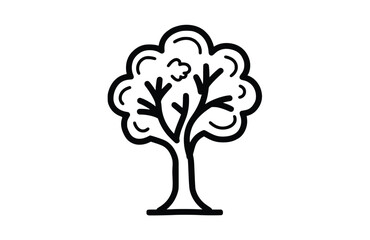 Flat tree icon symbol vector Illustration.