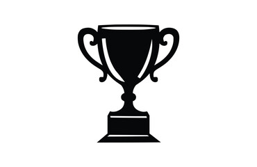 trophy icon flat vector illustration.