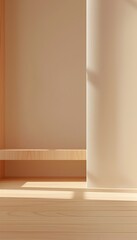 Elegant Minimal Wood and Pantone Colored Background Design for Product Showcase