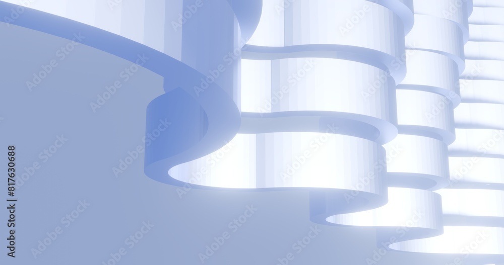 Aufkleber abstract curve waves background 3d render
