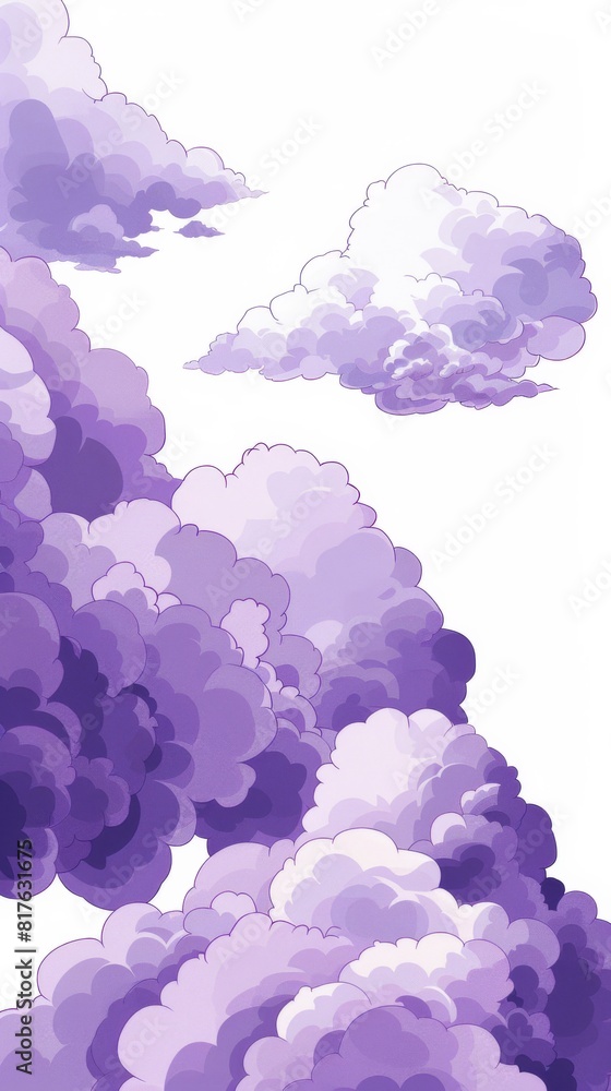 Poster the sky is filled with purple clouds, creating a moody and dreamy atmosphere. the clouds are scatter
