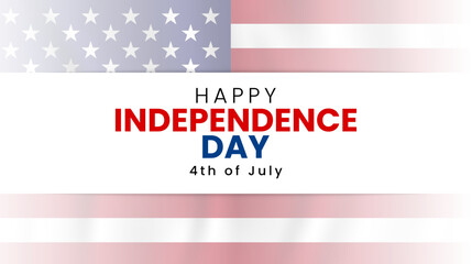 Fototapeta premium US independence day, July 4th. Independence banner design with american national flag. Vector illustration