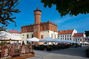 Obraz premium 2023-05-28; Renaissance town hall on market square of old town in Tarnow. Poland