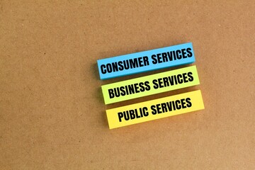 The service industry types include consumer services, business services, and public services