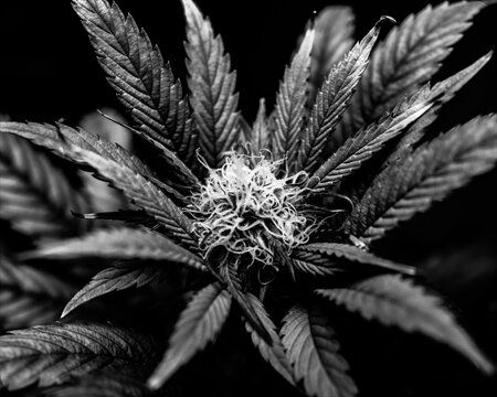 Chanvre en noir et blanc