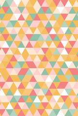 背景イラスト_三角形モザイク_カラフル