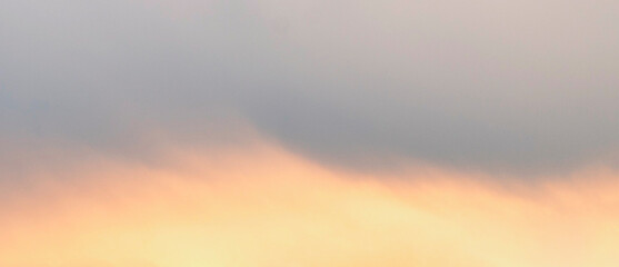 Raining clouds in evening. horizontal