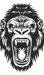 a monkey with its mouth open showing teeth