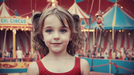 Obraz premium Cute girl in circus