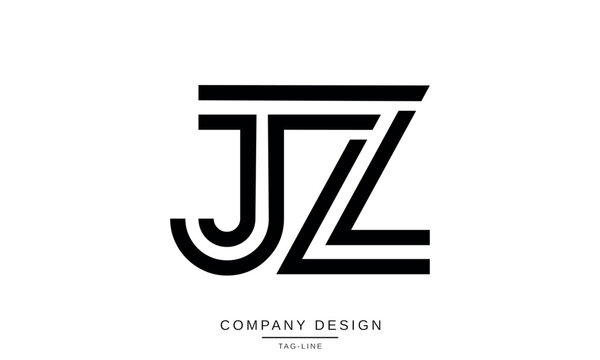 JZ, ZJ Abstract Letters Logo Monogram Design Font Icon Vector Initials