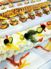 small canape food texture