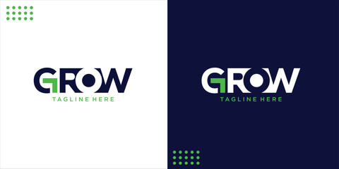 Creative Word Sign Modern Growth Logo Design. Abstract arrow shape logo design in letter G graphic vector illustration, Design Inspiration, Illustration, Vector