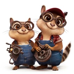 Fototapeta premium Chipmunks Mechanical