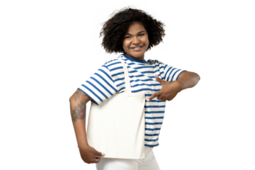 A young girl with a white bag on her shoulder