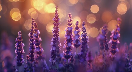 Lavender flowers in full bloom with a blurred bokeh background, showcasing the beauty of nature