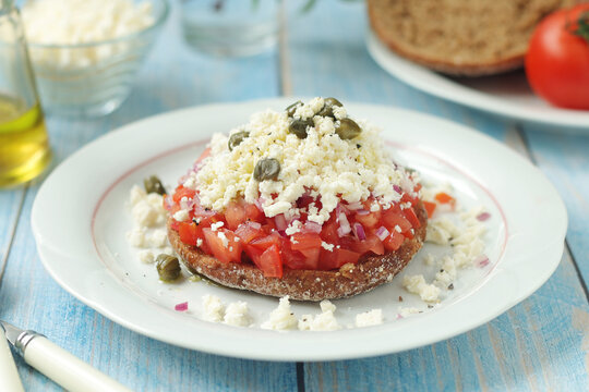 A traditional Cretan dish Dakos