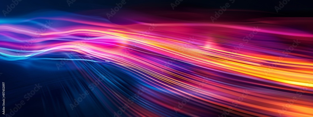 Poster abstract light trails forming a mesmerizing pattern against a dark backdrop.