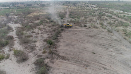 site cleaning with dozer