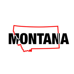 Montana typo map icon